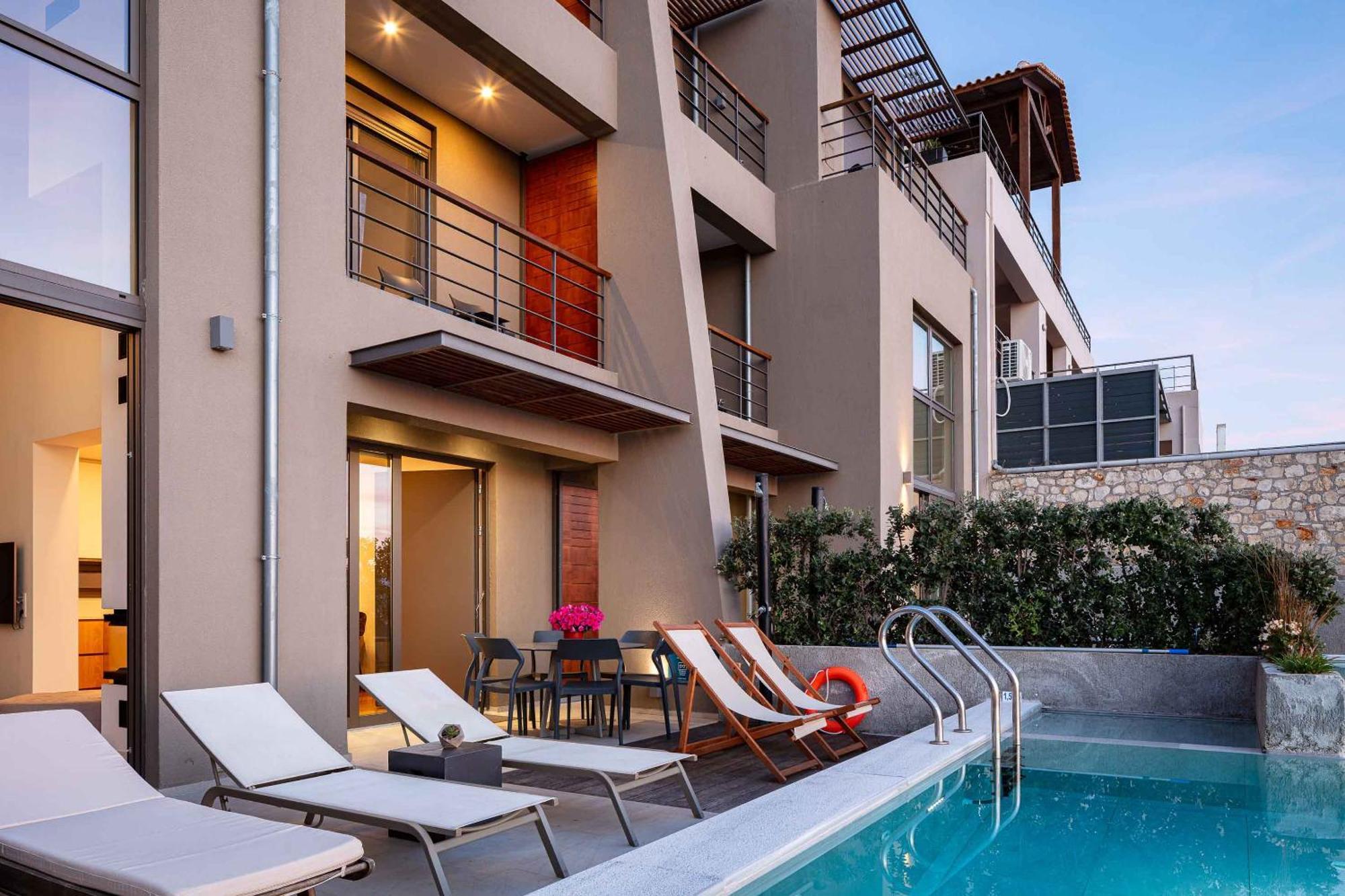 Omnia Luxury Villas - "Heated" Pools & Breathtaking Seaviews! Chania  Ngoại thất bức ảnh