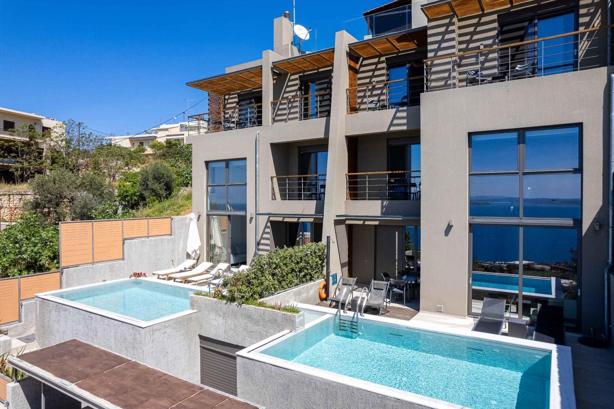 Omnia Luxury Villas - "Heated" Pools & Breathtaking Seaviews! Chania  Ngoại thất bức ảnh